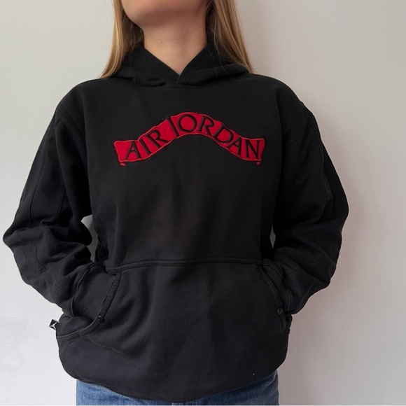 Black and Red Vintage Air Jordan Hoodie - Picture 2 of 9